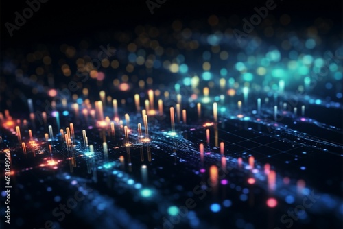 Visualizing big datas transformation in the flow of global connections © Jawed Gfx