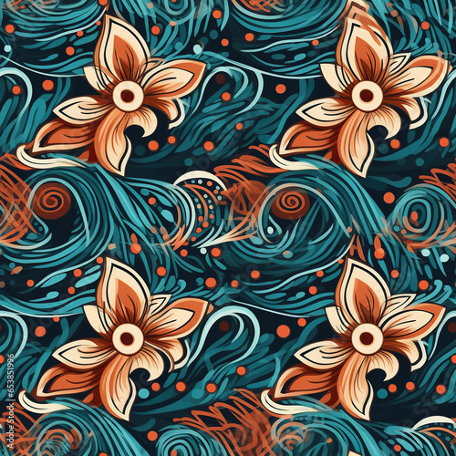 Batik seamless pattern, tile, traditional 