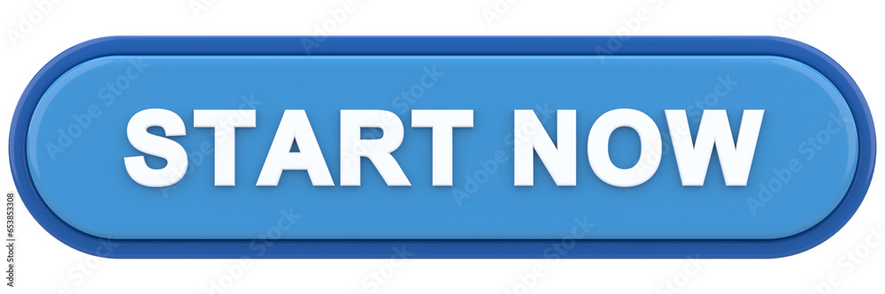 Obraz premium Start now button. 3D illustration.