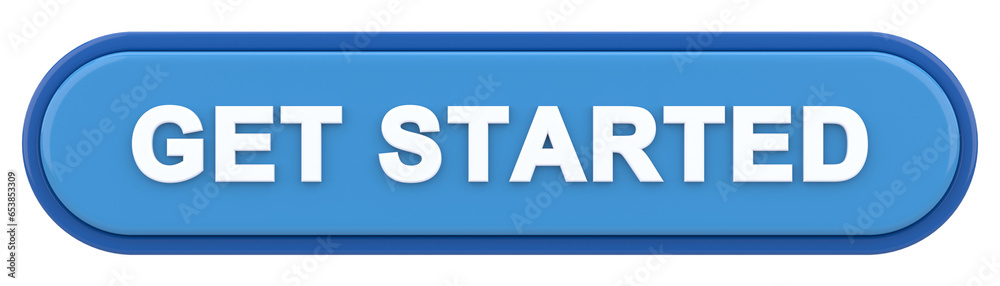 Get started button. 3D illustration. Get started button. 3D illustration.