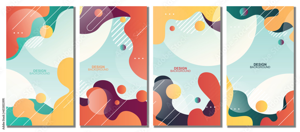 Abstract modern template set background. Abstract modern template set background.