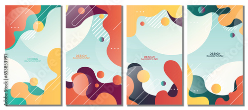 Abstract modern template set background. © Threecorint