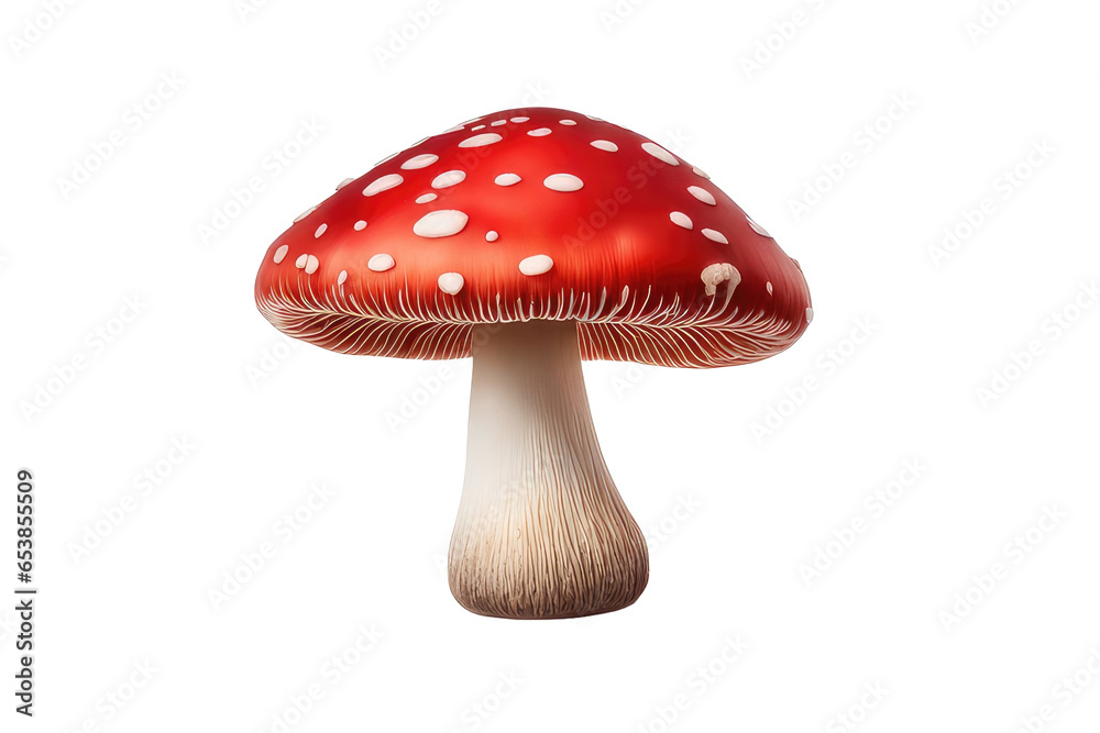 fly mushroom isolated