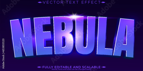Nebula space text effect, editable galaxy and alien text style