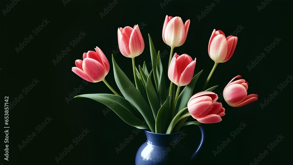 Fototapeta premium bouquet of tulips flowers