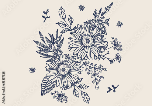Flower logo, floral logo, flower hand drawn, flower illustration, set, pattern,watercolor, logo design