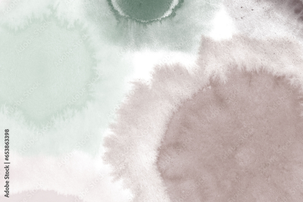 Fototapeta premium Watercolor, ink or paint round or circles paint splash background for banner ads or presentation. Hand draw abstract art painting for print, card, invitation, package, website header or design. 