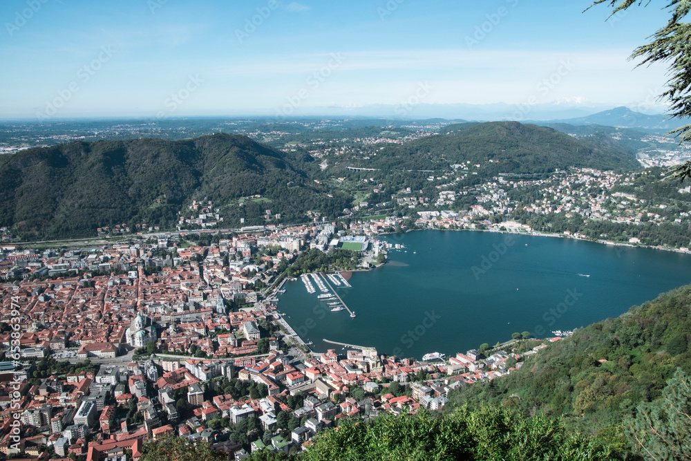 aerial view of lake Como