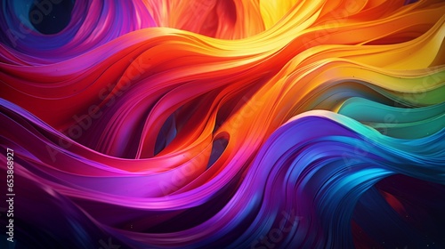 A luminous whirlpool of colors.