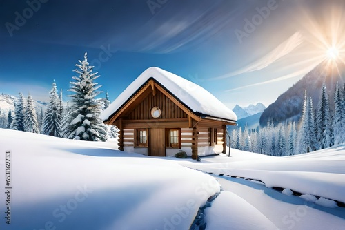 house in the snow © ZeSHAN