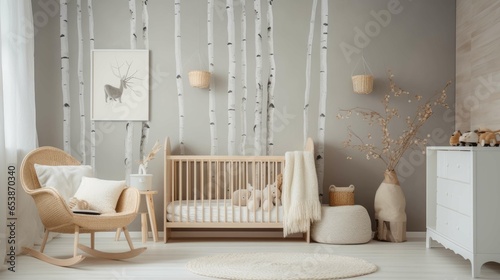  Child room in Scandinavian style photo