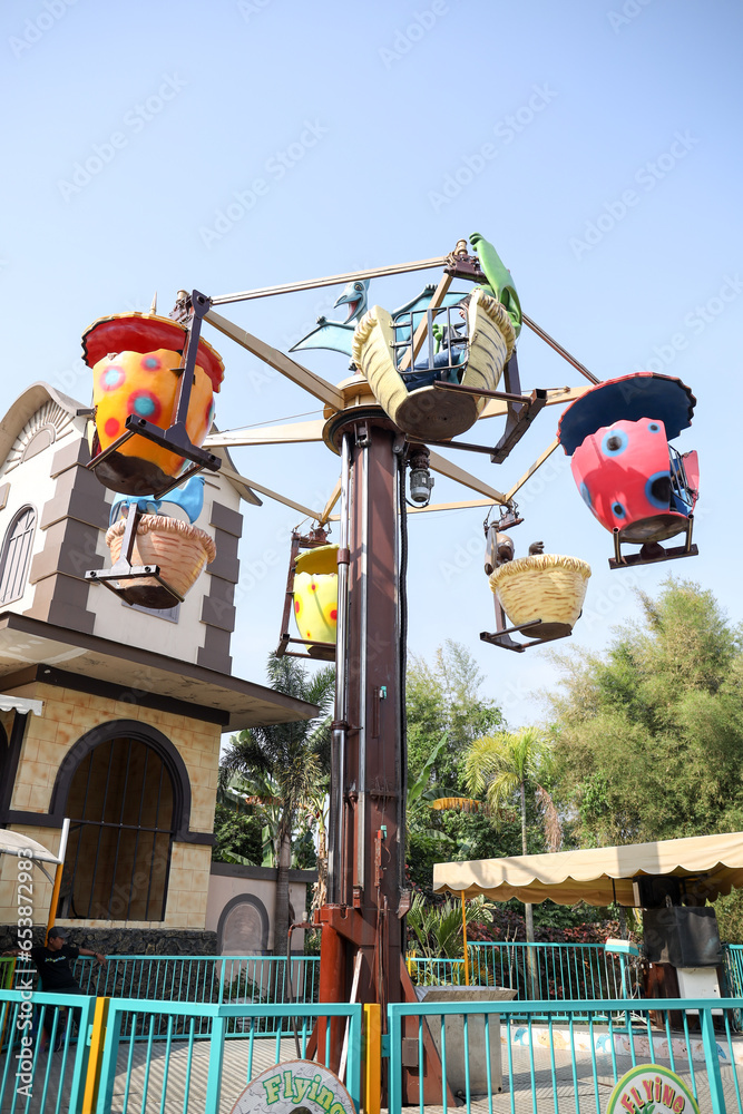 East Java, Indonesia - August 14, 2023. Mini thrills and twists ...