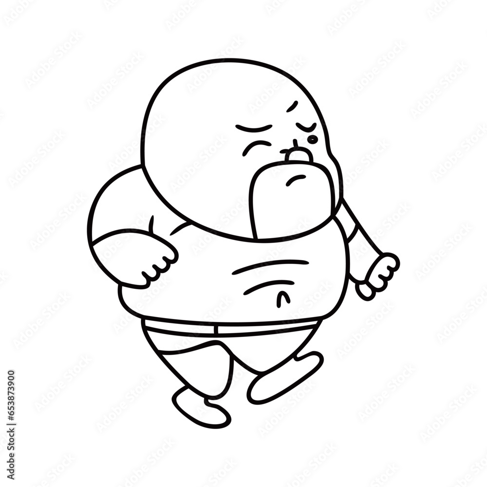 Valentines Day funny character line art Valentines Day funny character line art
