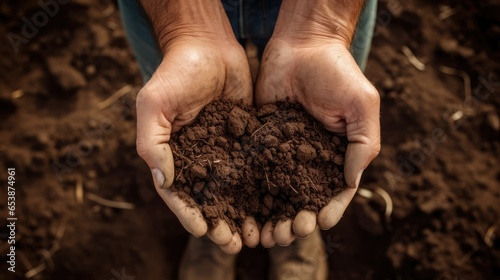 Wallpaper Mural Soil in hand, for planting Torontodigital.ca