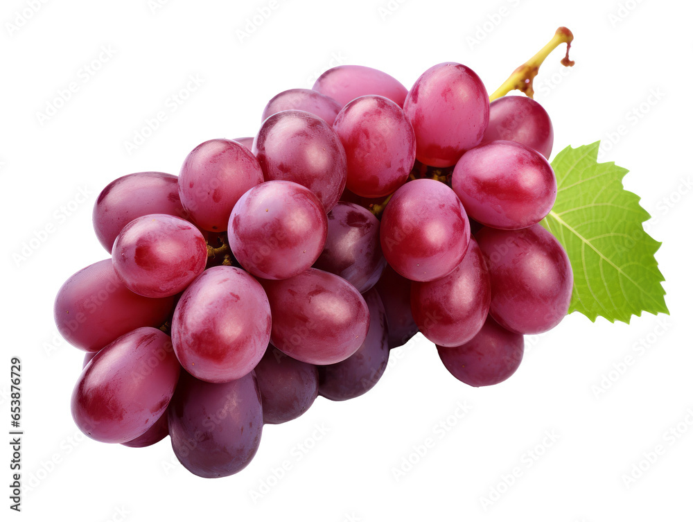Fototapeta premium Grapes isolated on transparent background