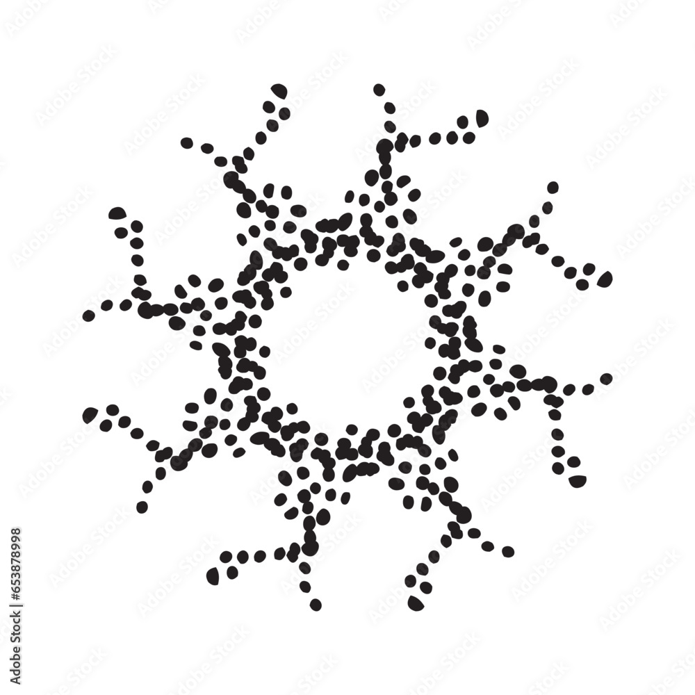 Scandi wreath in quirky vector style isolated on white background. Decorative frames for playful antique graphics. Monochrome ornate quirky illustration. Scandi wreath in quirky vector style isolated on white background. Decorative frames for playful antique graphics. Monochrome ornate quirky illustration.