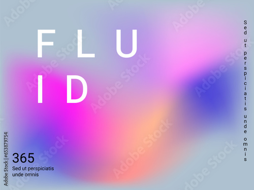 Liquid on colorful background. Bright mesh blurred pattern in pink, blue, green tones.