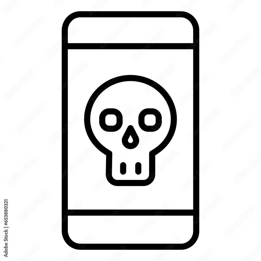 Outline Skull Phone icon Outline Skull Phone icon