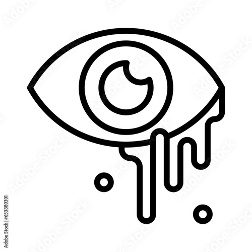 Outline Eye blood icon