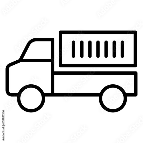 Outline Dumper truck icon