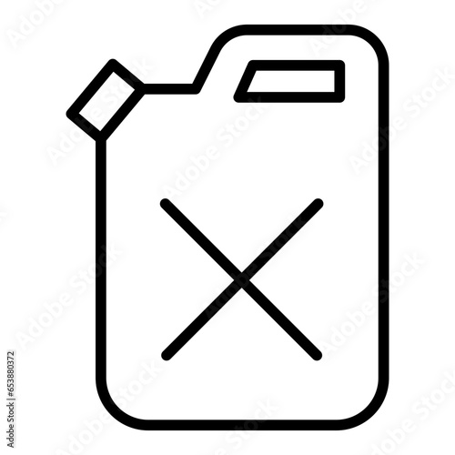 Outline Fuel can icon