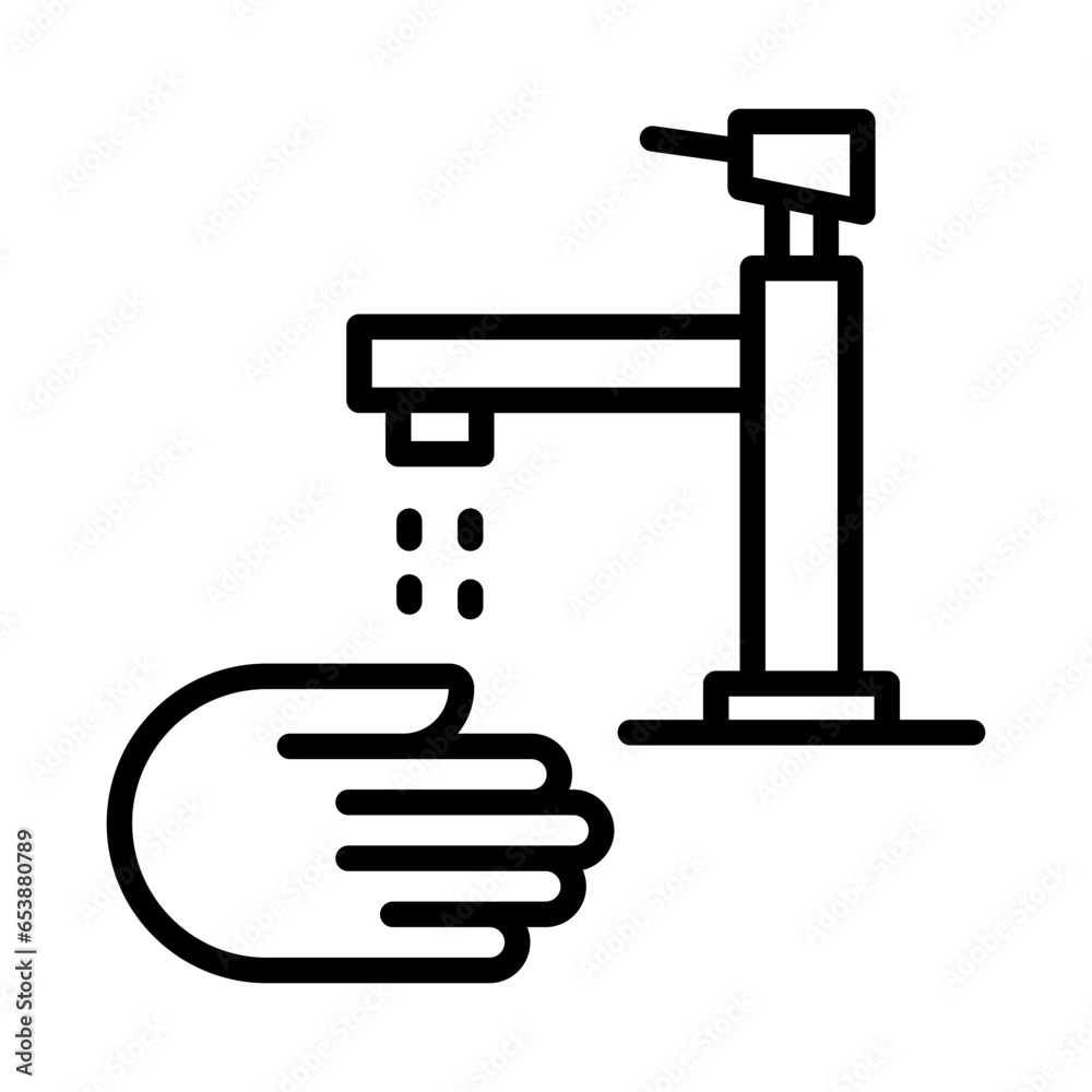 Outline Wash Hand icon