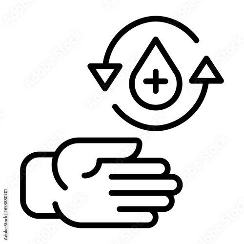 Outline Hygiene hand icon