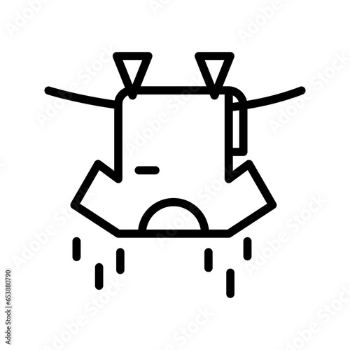 Outline Washed Clothes hanging icon