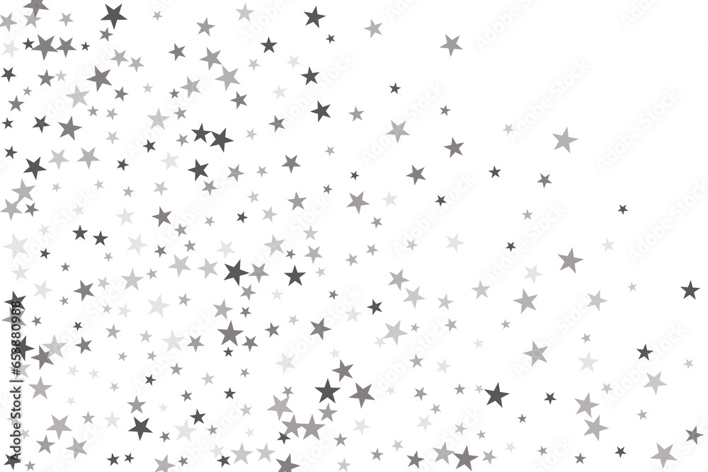 Obraz premium Star confetti. Silver casual confetti background. Bright design pattern.
