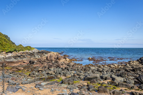 Mossy Glen, Ireland - September 1 2023 "Wild Atlantic Way scenic road, Kinnagoe Bay"