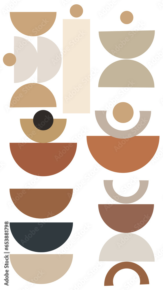 Abstract minimal boho elements. Mid century vector set for your. Aesthetic contemporary geometric shapes in earth ceramic tone. Design for your wall art, design, decoration, wallpaper Abstract minimal boho elements. Mid century vector set for your. Aesthetic contemporary geometric shapes in earth ceramic tone. Design for your wall art, design, decoration, wallpaper