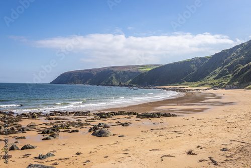 Mossy Glen, Ireland - September 1 2023 "Wild Atlantic Way scenic road, Kinnagoe Bay"