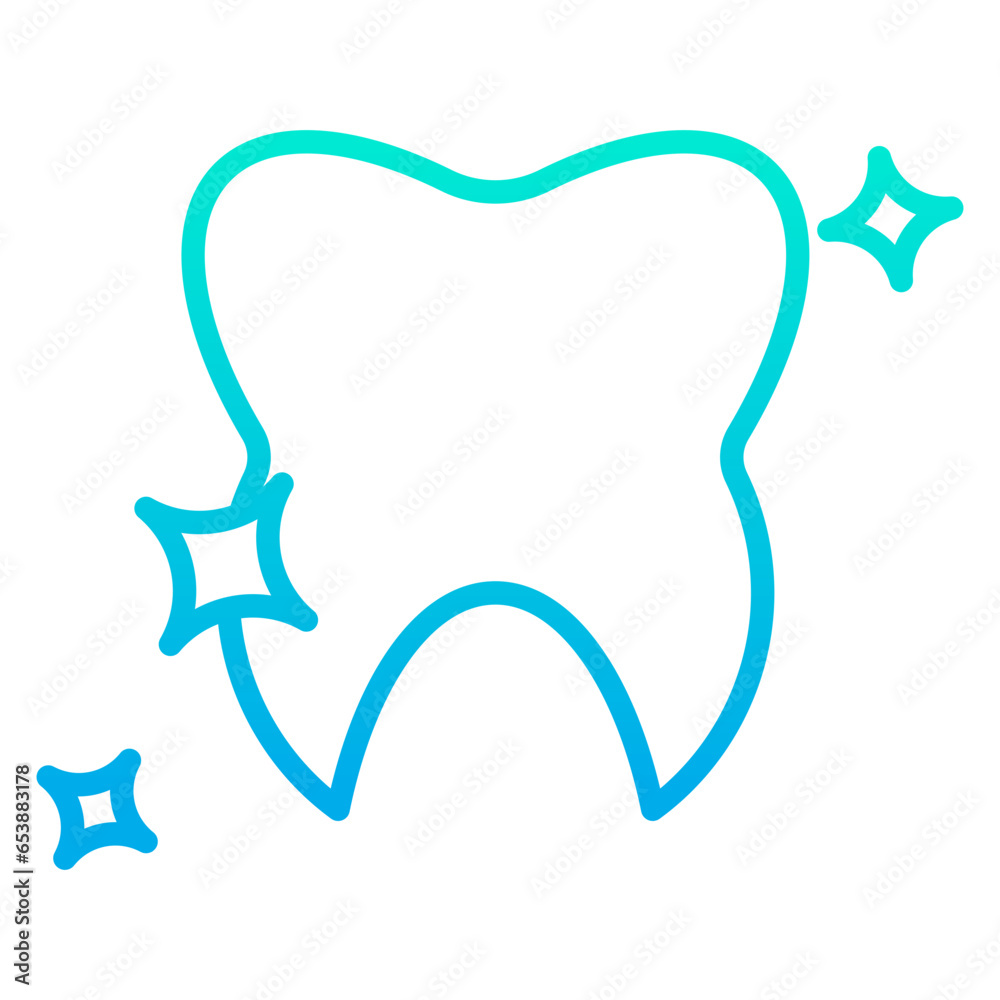 Outline gradient Clean teeth icon Outline gradient Clean teeth icon