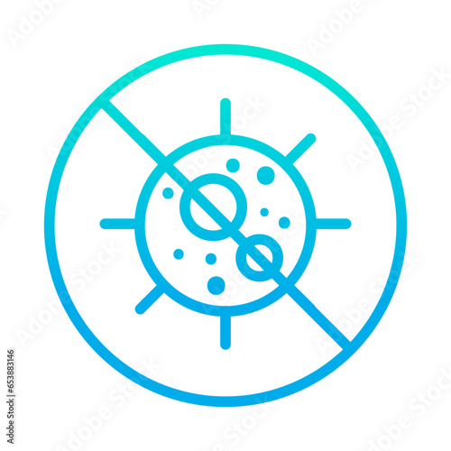 Outline gradient Anti Bacteria icon