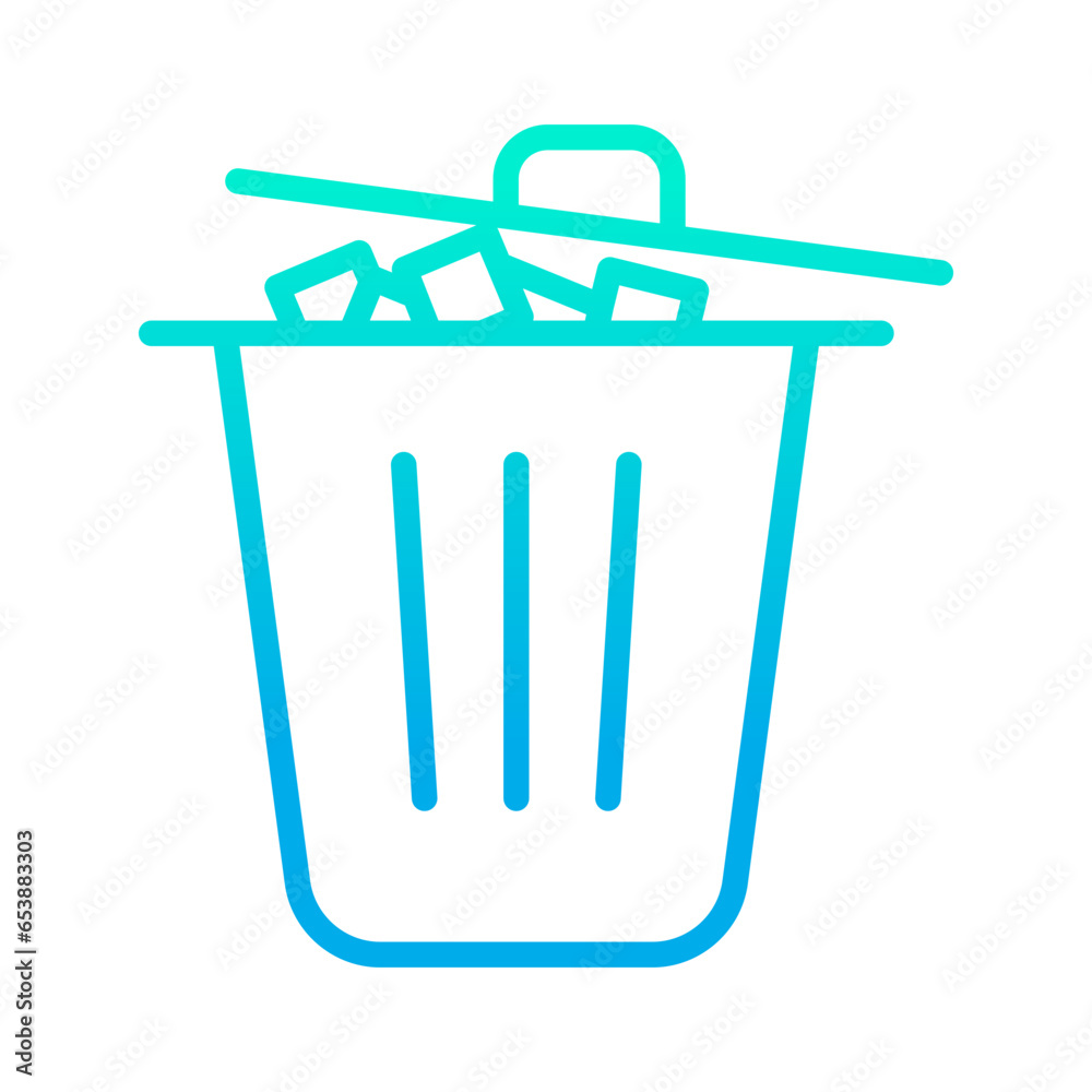 Outline gradient Trash Bin icon Outline gradient Trash Bin icon