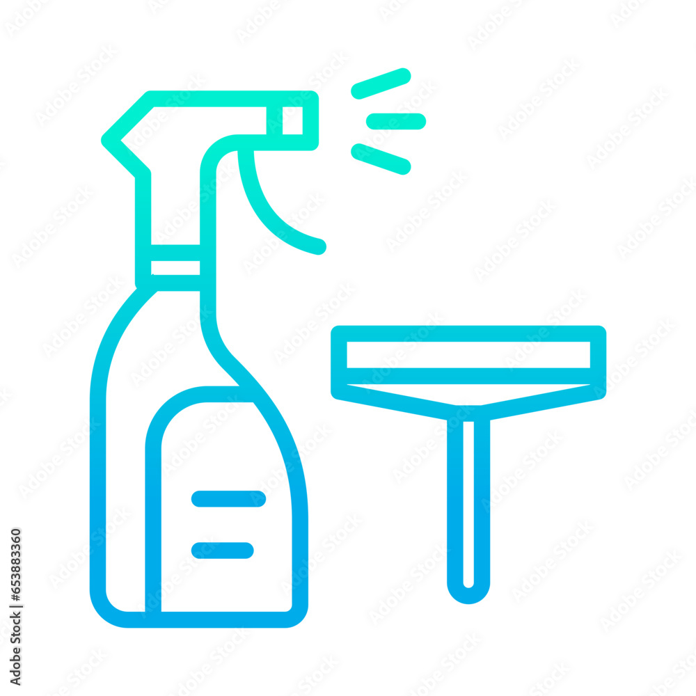Outline gradient Window Cleaner icon Outline gradient Window Cleaner icon