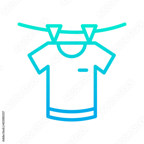Outline gradient T Shirt Washed icon