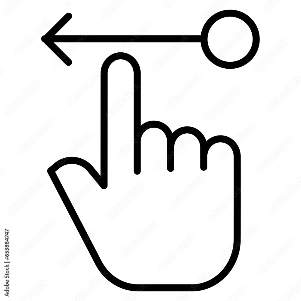 Outline Drag hand gestures icon Outline Drag hand gestures icon