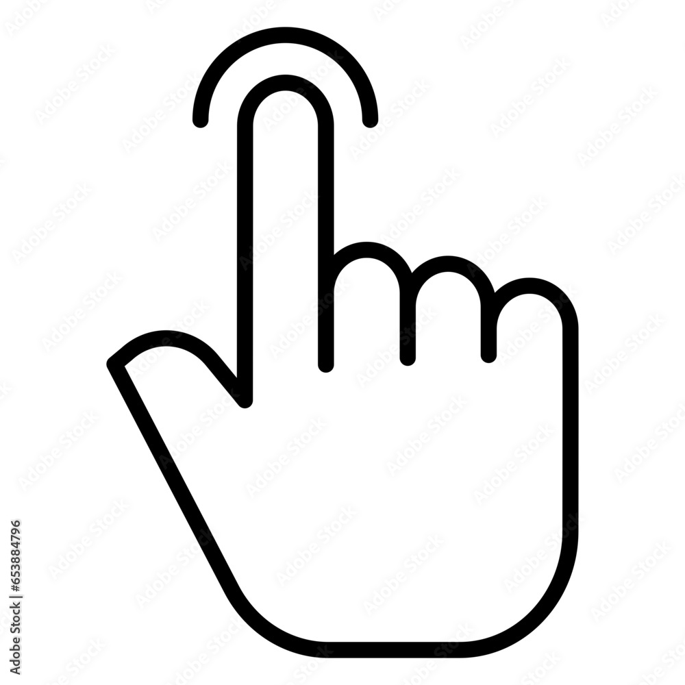 Outline Tap hand gesture icon - obrazy, fototapety, plakaty 
