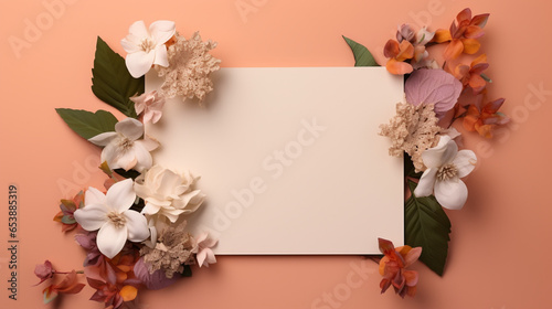 Aesthetic Floral Branding Cards Mock-Up