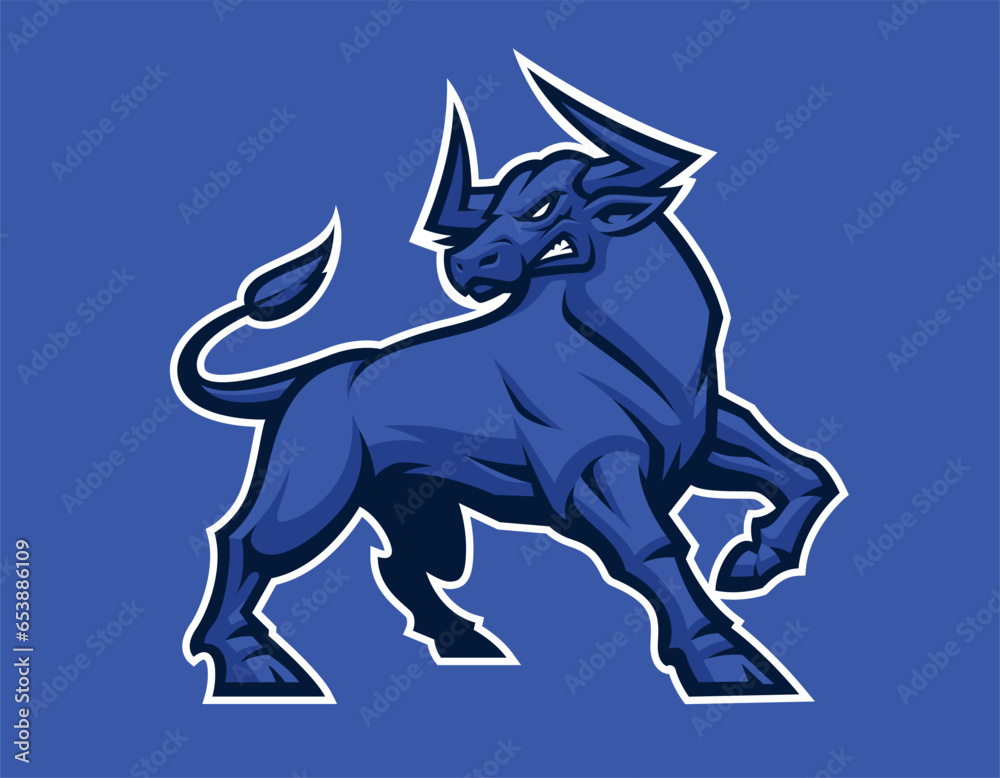 Fototapeta premium bull vector mascot
