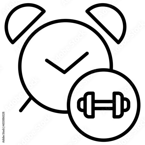 Outline Gym Alarm icon