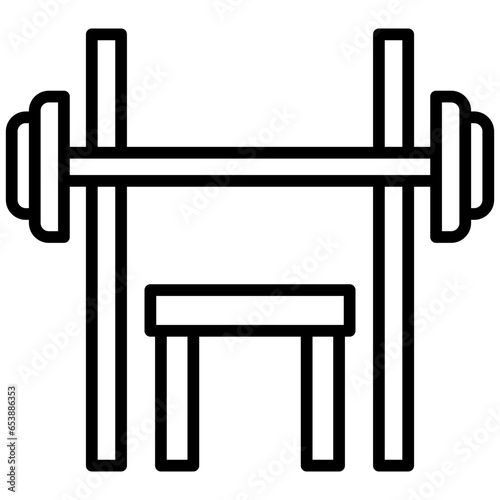 Outline Bench press icon