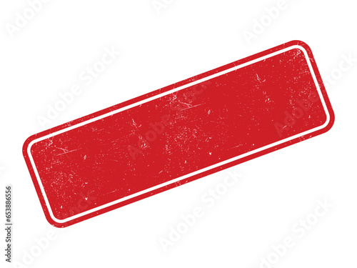 Blank Vintage Stamp with Grunge Texture Isolated on White Background