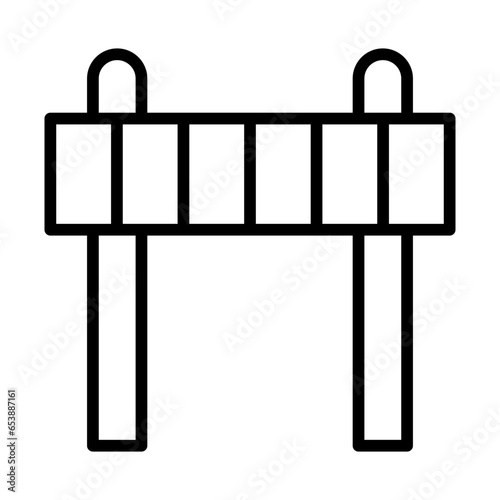 Outline Construction barricade icon