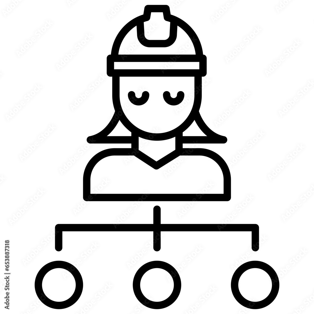 Outline woman Assignment icon Outline woman Assignment icon