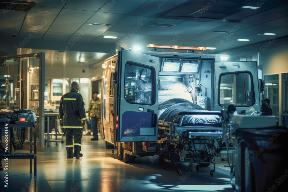 Medical professionals deliver urgent care in a bustling emergency room, ensuring critical support Medical professionals deliver urgent care in a bustling emergency room, ensuring critical support