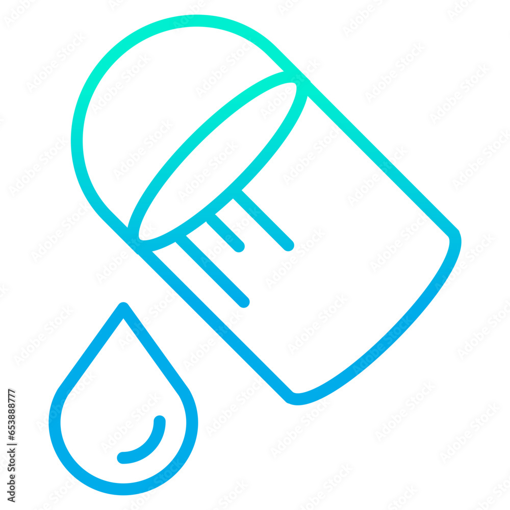 Outline gradient Paint Bucket icon Outline gradient Paint Bucket icon