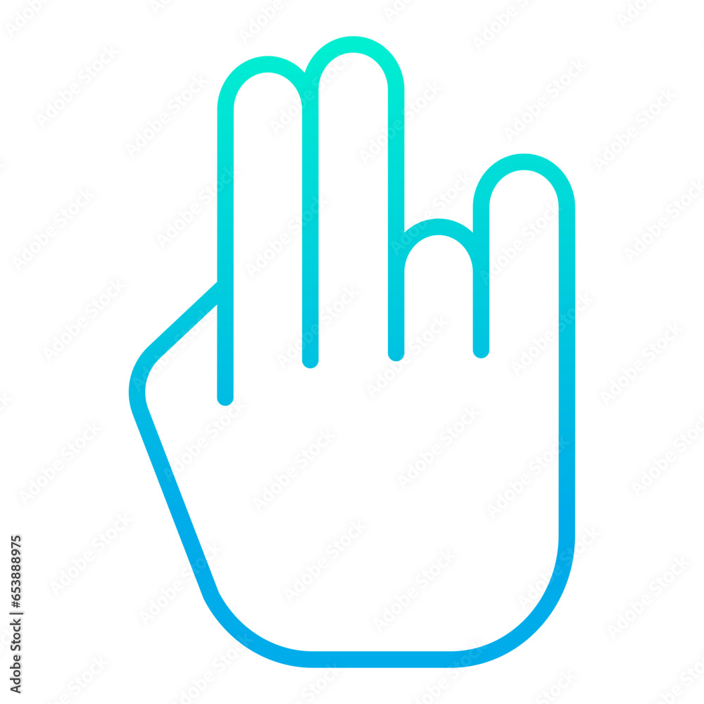 Outline gradient Shocker hand gesture icon Outline gradient Shocker hand gesture icon
