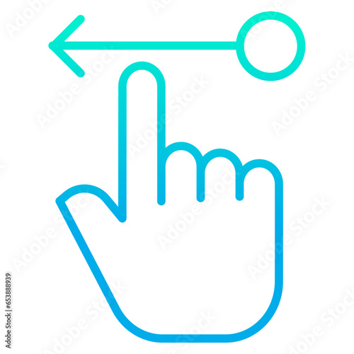 Outline gradient Drag hand gestures icon